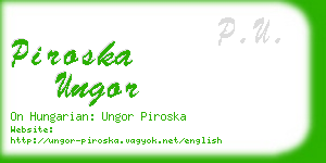 piroska ungor business card